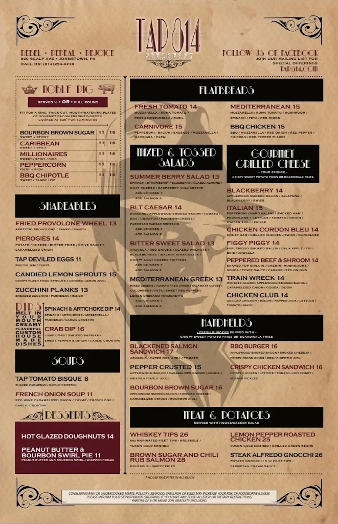 Menu_Scholars Townhouse Hotel_Termonfeckin_image_1