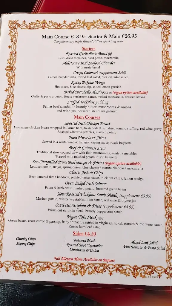 Menu_The Millstone Restaurant_South Dublin_image_3