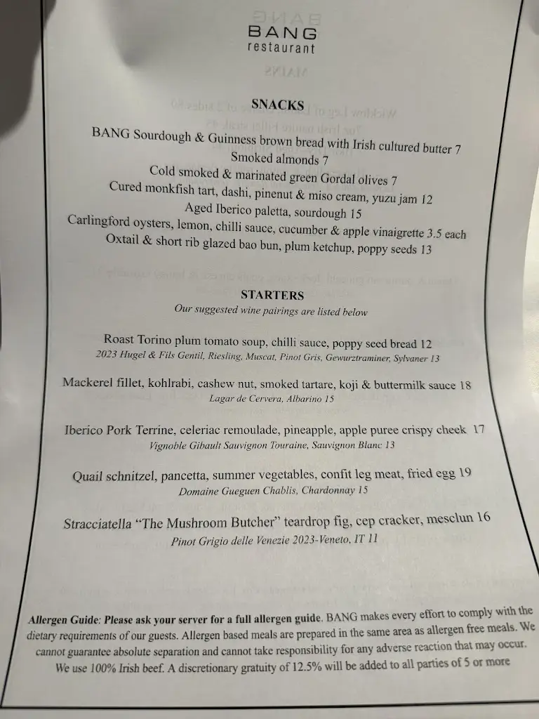 Menu_BANG Restaurant & Wine Bar Dublin D02 KW61_South Dublin_image_2