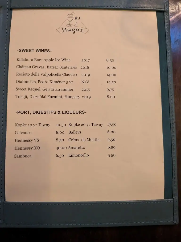 Menü_Hugo's Restaurant_South Dublin_Bild_4