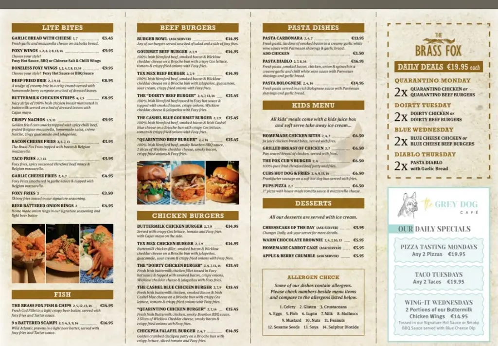 Menu_The Brass Fox Wicklow_Wicklow_image_1