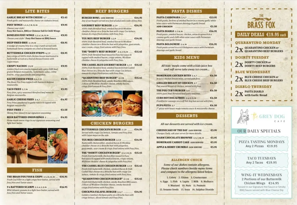 Menu_The Brass Fox Wicklow_Wicklow_image_2