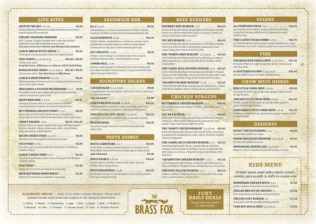 Menu_The Brass Fox Wicklow_Wicklow_image_4