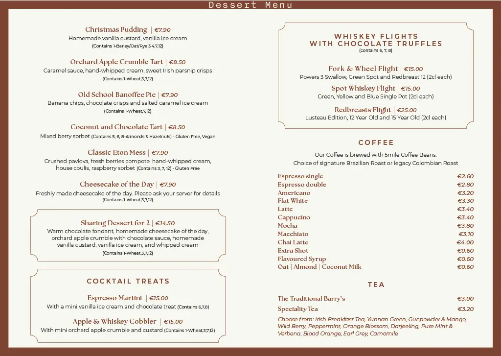 Menu_The Fork & Wheel_Aghada_image_1