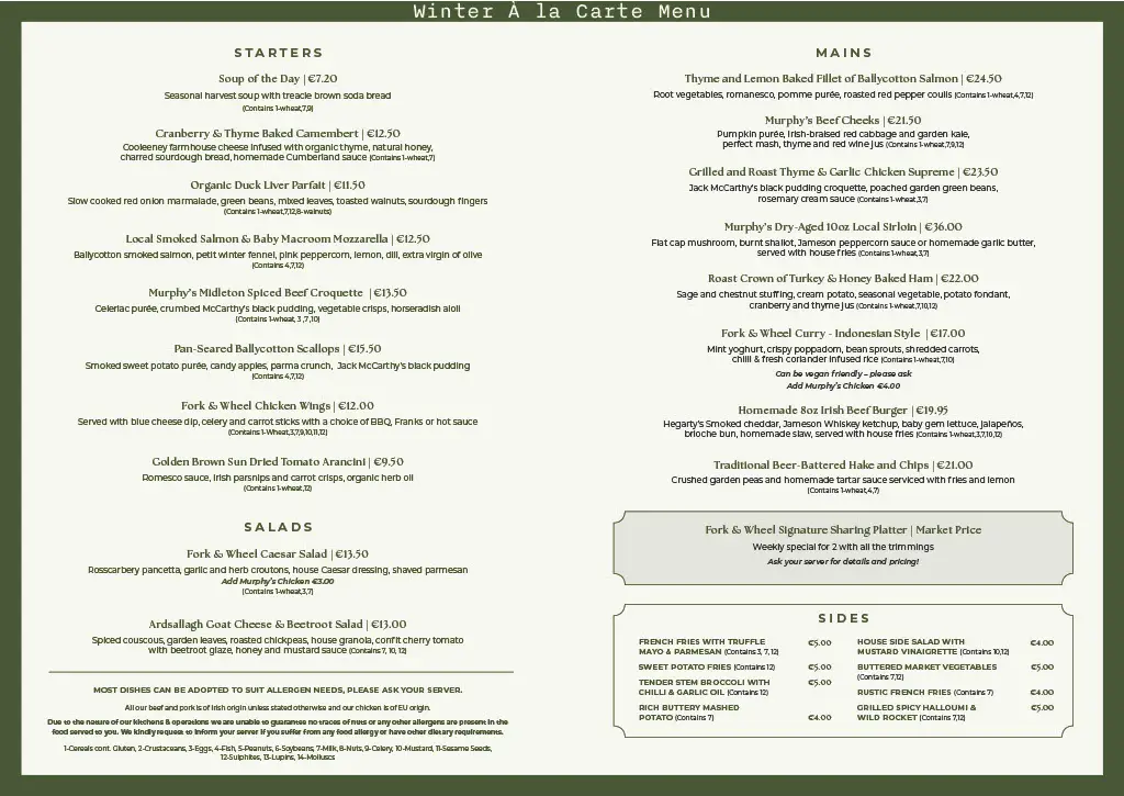 Menu_The Fork & Wheel_Aghada_image_3