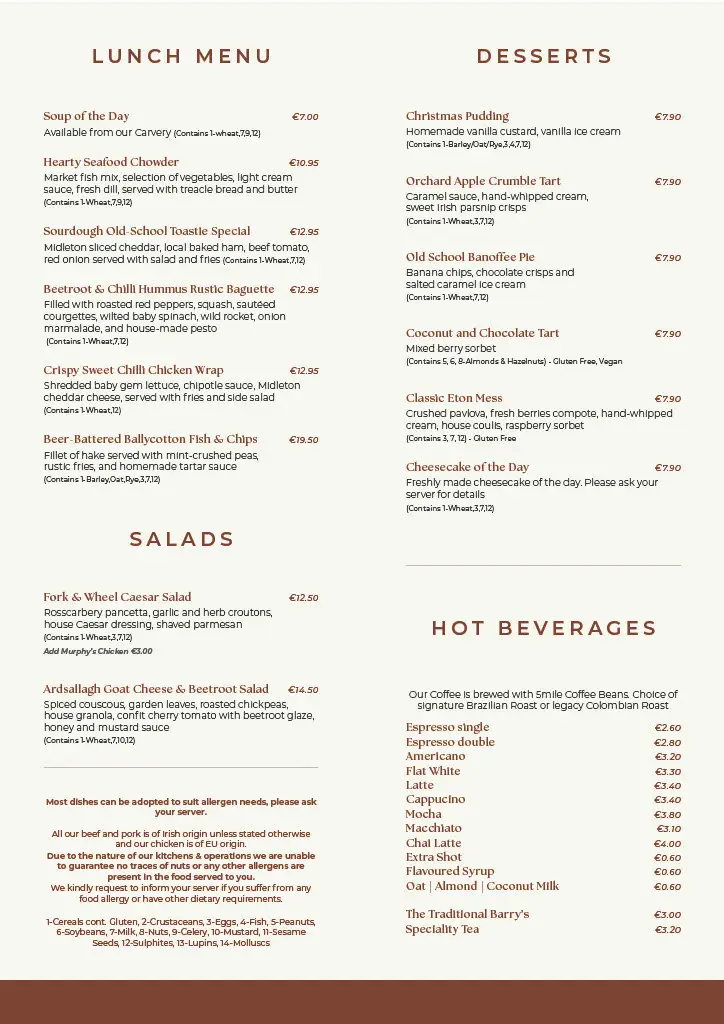 Menu_The Fork & Wheel_Aghada_image_4