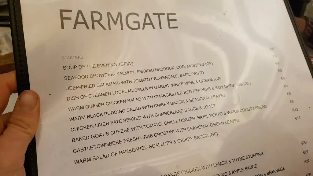 Menu_Farmgate Restaurant & Country Store_Aghada_image_3