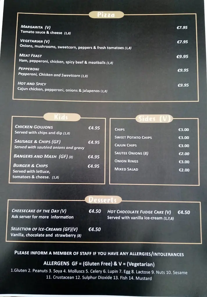 Menu_Mulcahy's Bar and Lounge_Caherconlish_imagen_2