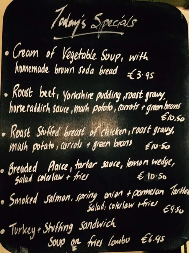 Menu_PaMcGrath's_Caherconlish_image_4