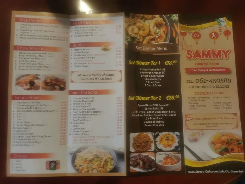 Menu_Sammy Chinese Restaurant & Take-Away_Caherconlish_image_2