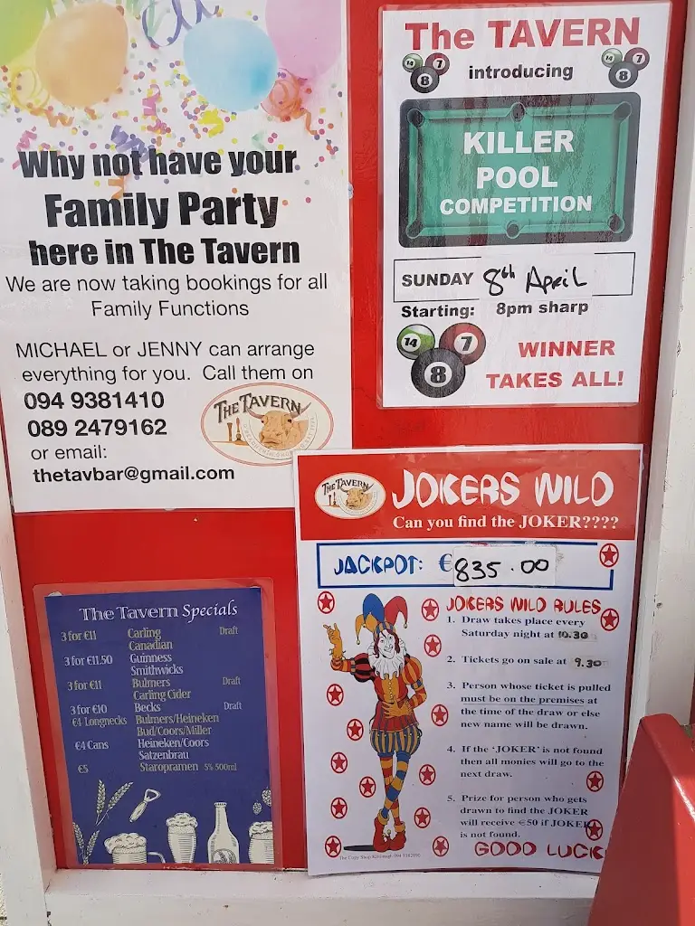Menu_The Tavern Bar_Kiltamagh_image_1