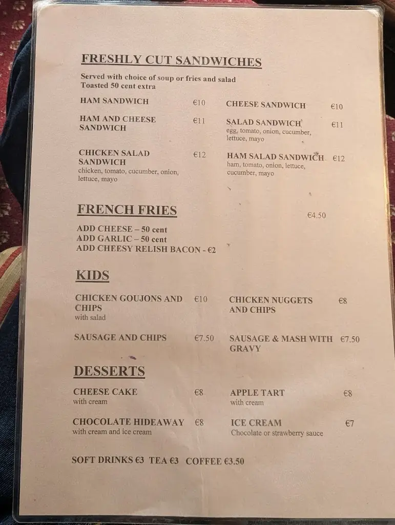 Menu_The Arches Restaurant Adare_Askeaton_imagen_2