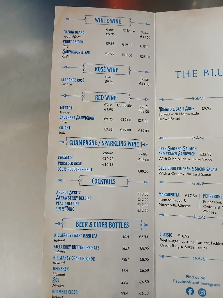 Menu_Blue Door Restaurant_Askeaton_imagen_4