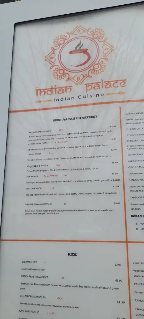 Menu_Indian Palace_Skerries_image_1
