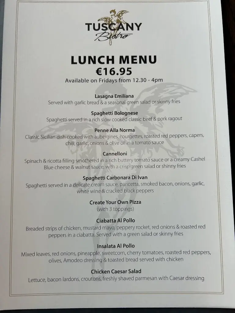 Menu_Tuscany Bistro Castletroy_Annacotty_image_3