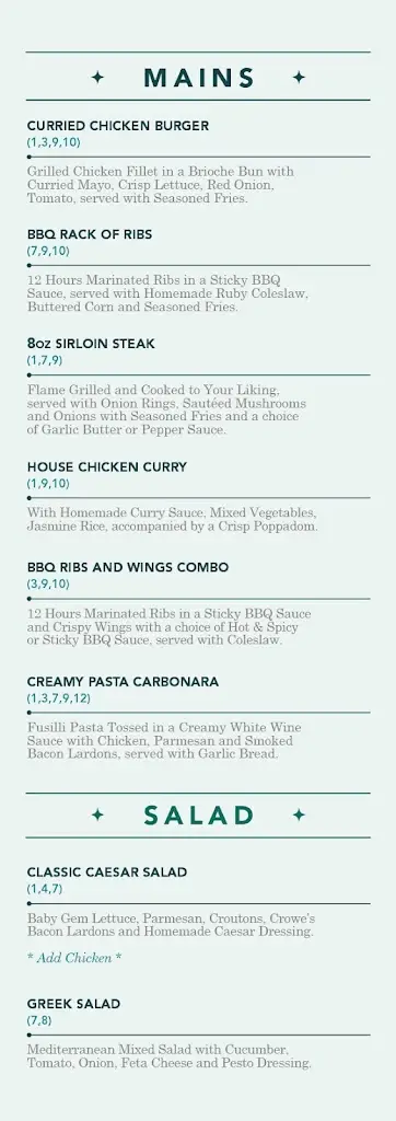 Menu_The Top House_Annacotty_image_4