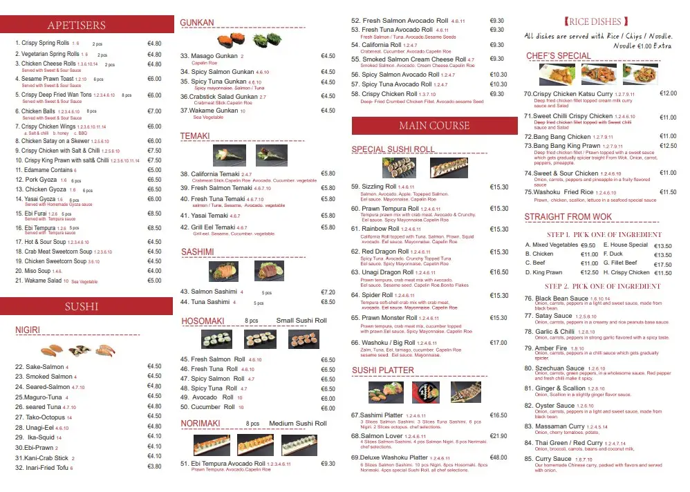 Menu_Washoku Asian Cuisine (Original Volcano Sushi)_Annacotty_image_1