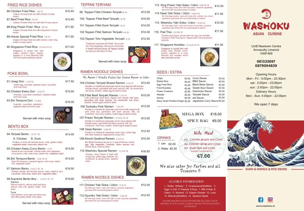 Menu_Washoku Asian Cuisine (Original Volcano Sushi)_Annacotty_image_2