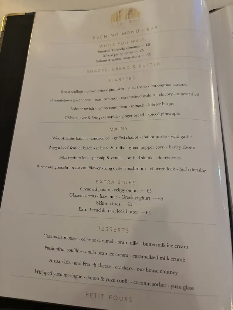 Menu_The East Room Restaurant | Plassey House_Annacotty_image_1