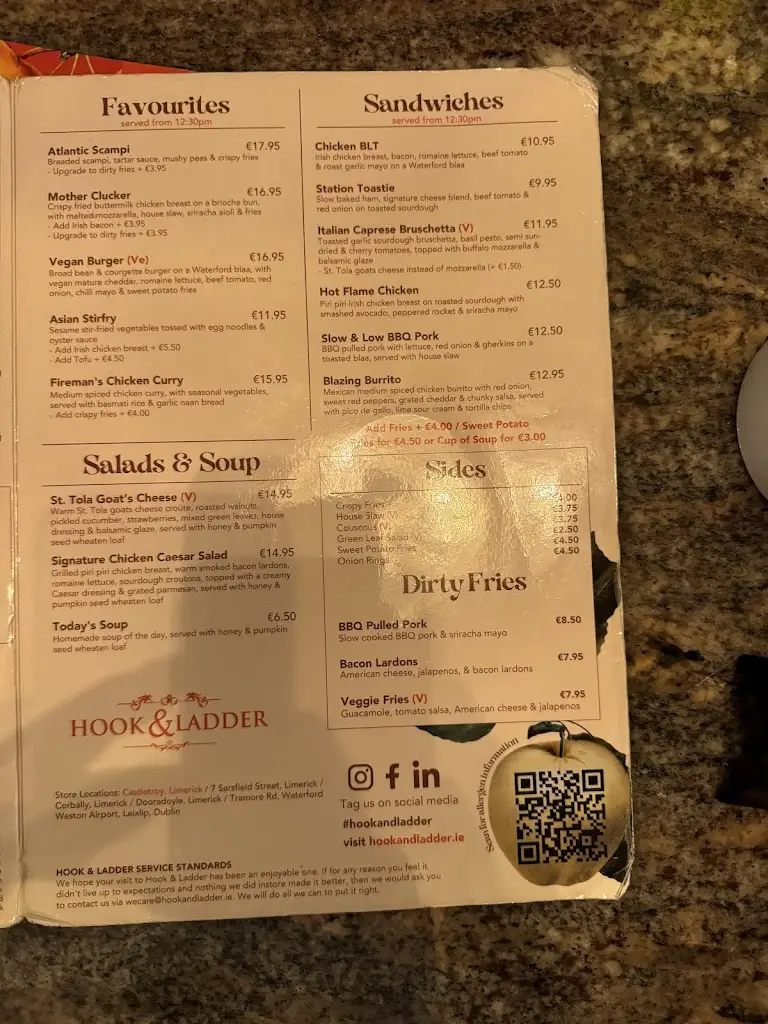 Menü_Hook & Ladder_Annacotty_Bild_1
