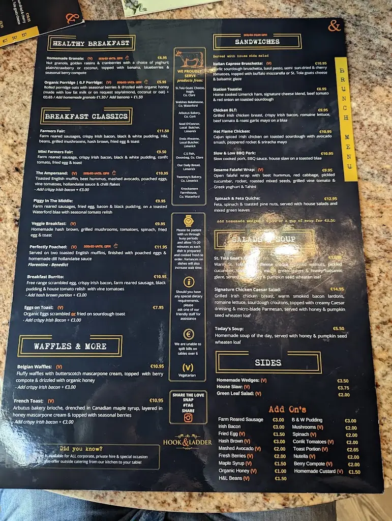 Menü_Hook & Ladder_Annacotty_Bild_2