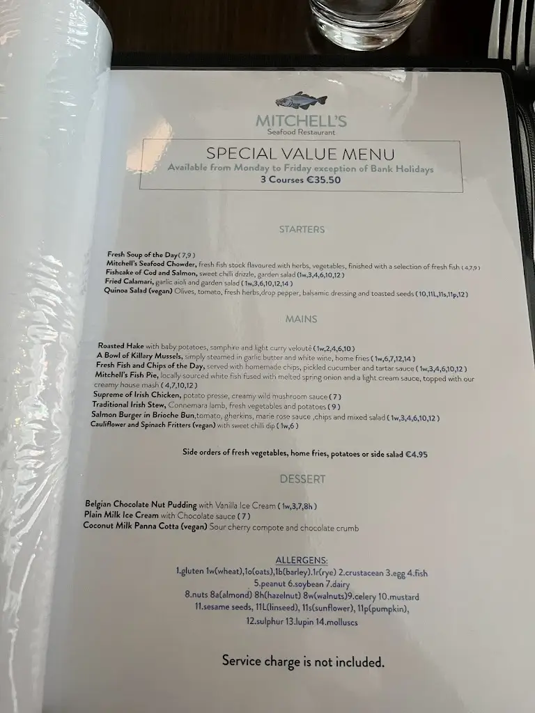 Menu_Mitchell's Restaurant_Clifden_image_1