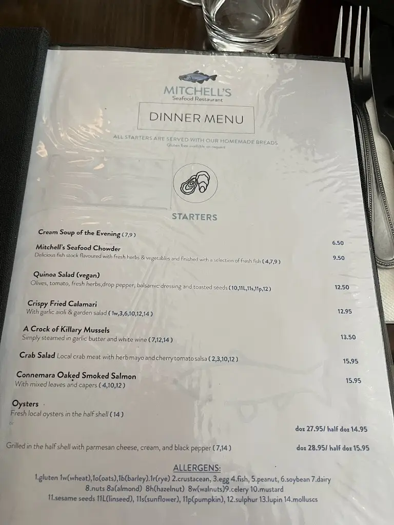 Menu_Mitchell's Restaurant_Clifden_image_2