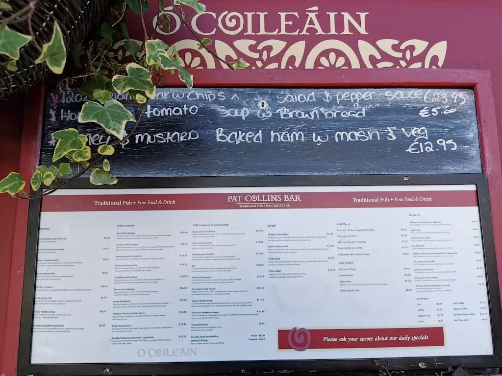 Menü_Pat Collins Bar_Adare_Bild_3