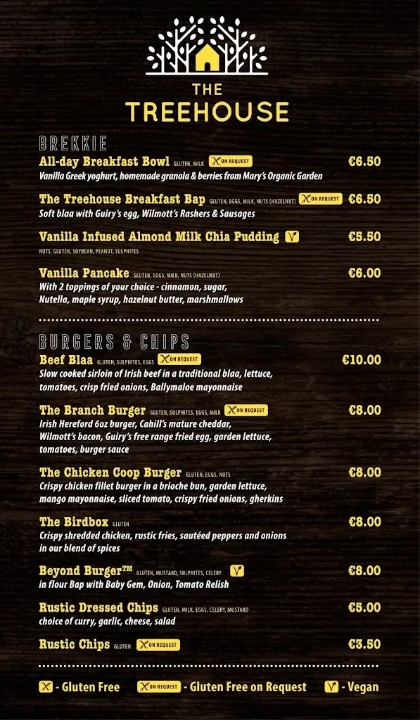 Menu_The Treehouse_Adare_imagen_2