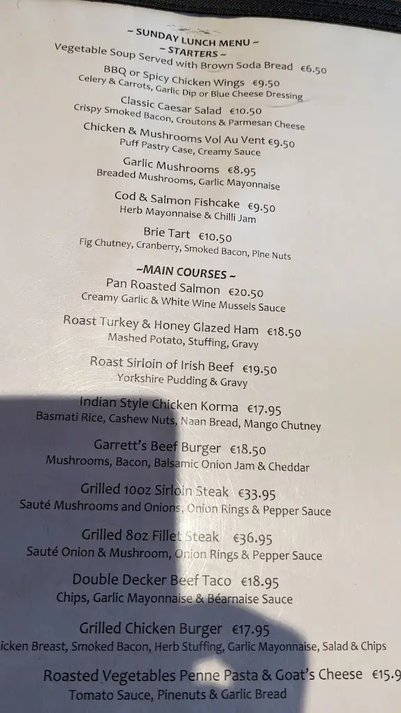 Menu_Neville's Cross Inn_Adare_image_3