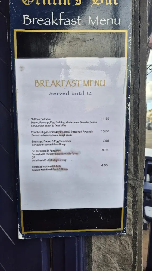 Menu_Griffin's Bar Live Music & Bar Food_Clifden_image_1