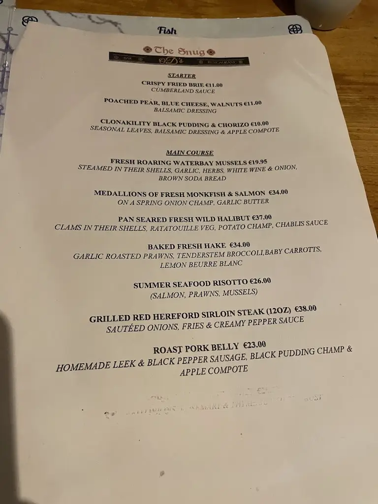 Menu_The Snug_Bantry_image_1
