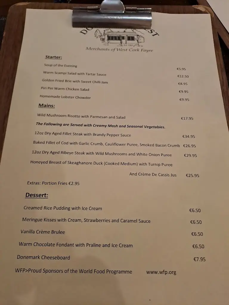 Menu_Donemark West_Bantry_image_2