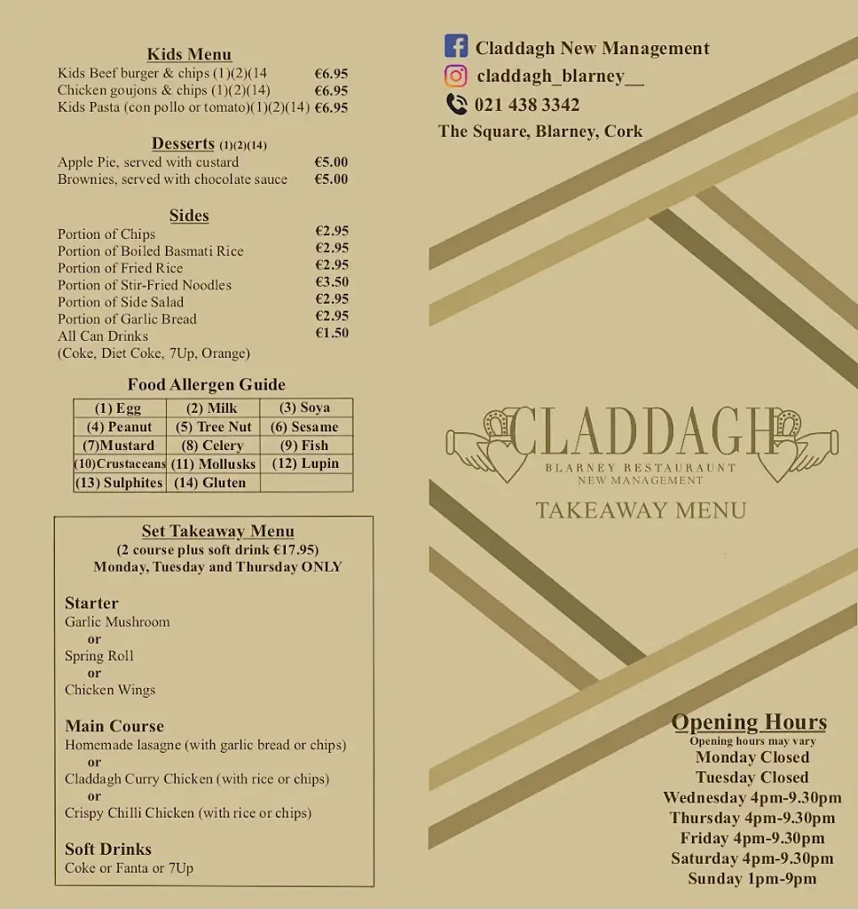 Menu_Claddagh Restaurant_Blarney_image_3
