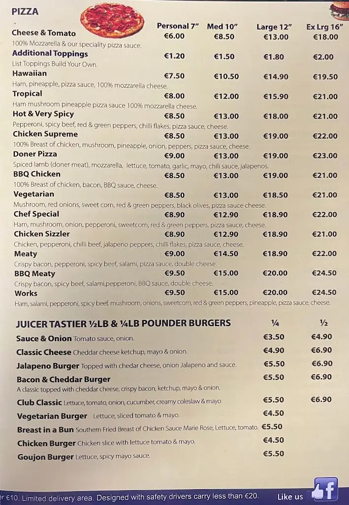 Menu_Elizabeths Pizzeria ( Pizza Pizzeria)_Blarney_imagen_3