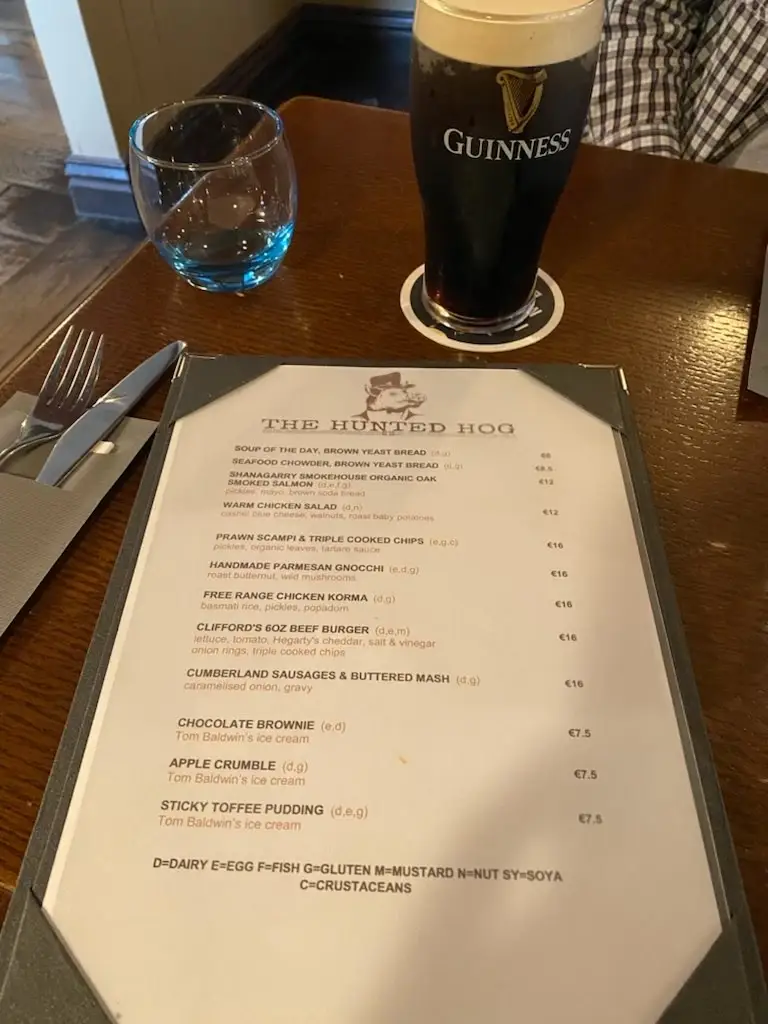 Menu_The Hunted Hog_Castlemartyr_image_2