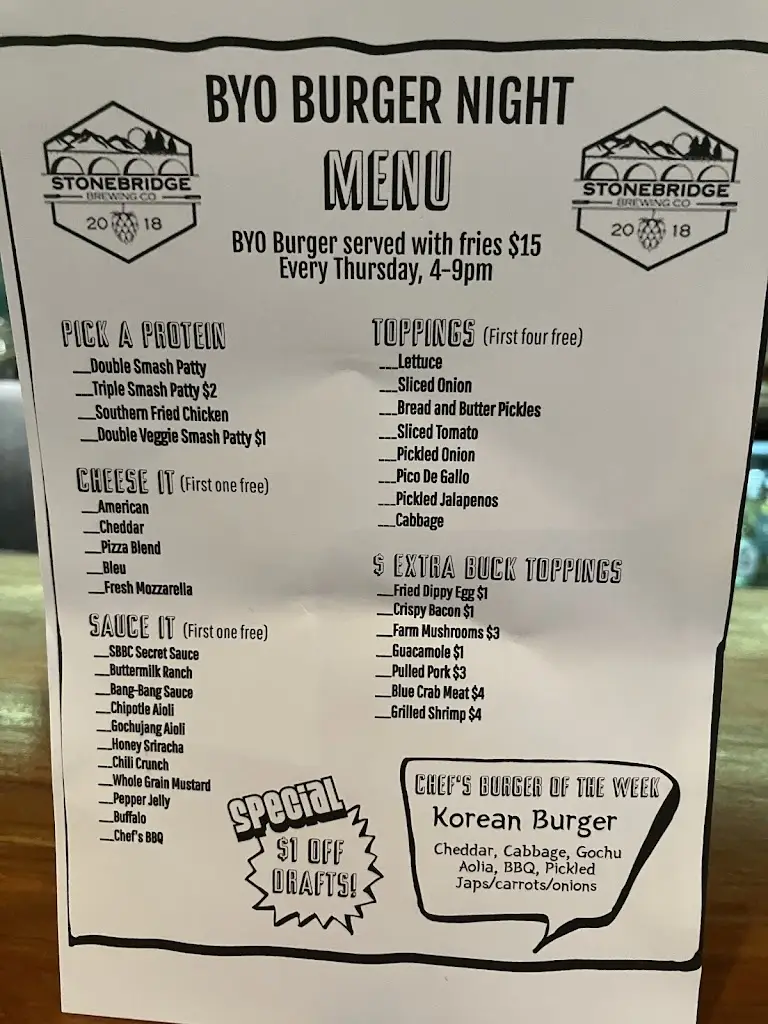 Menu_The Gaelic Bar_Carrigaline_image_1