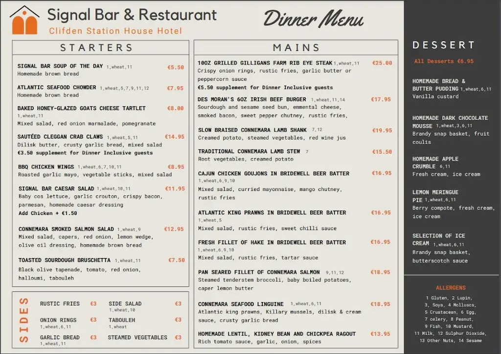 Menu_Signal Bar and Restaurant_Clifden_image_1