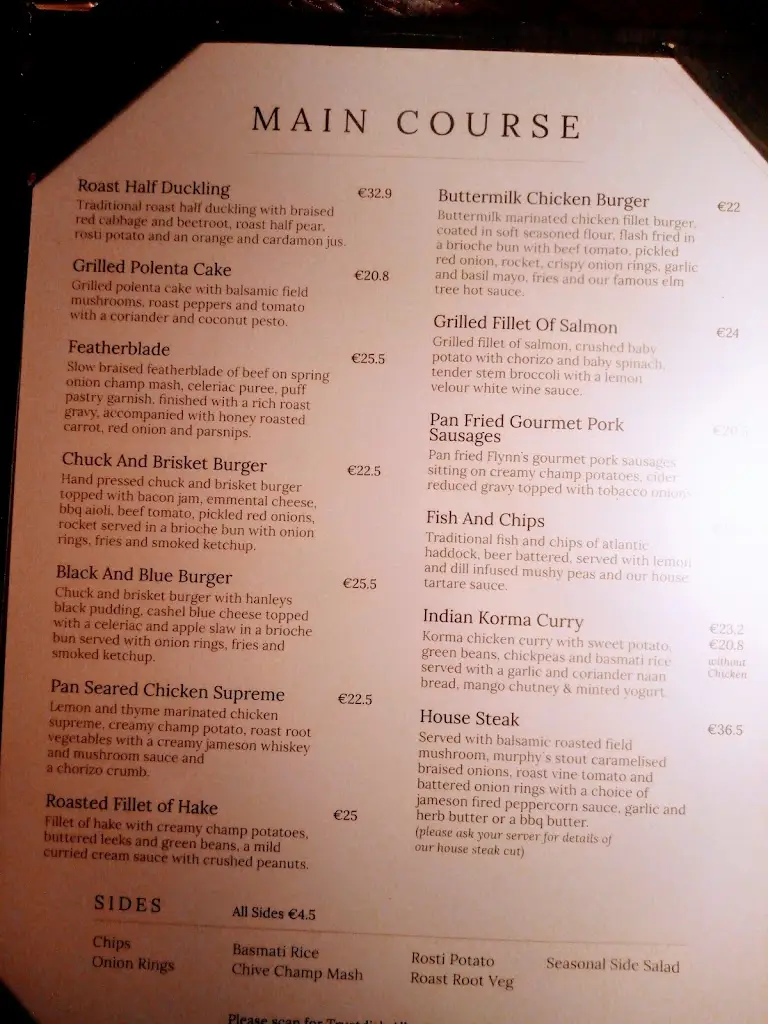 Menu_The Elm Tree Glounthaune_Carrigtwohill_image_2