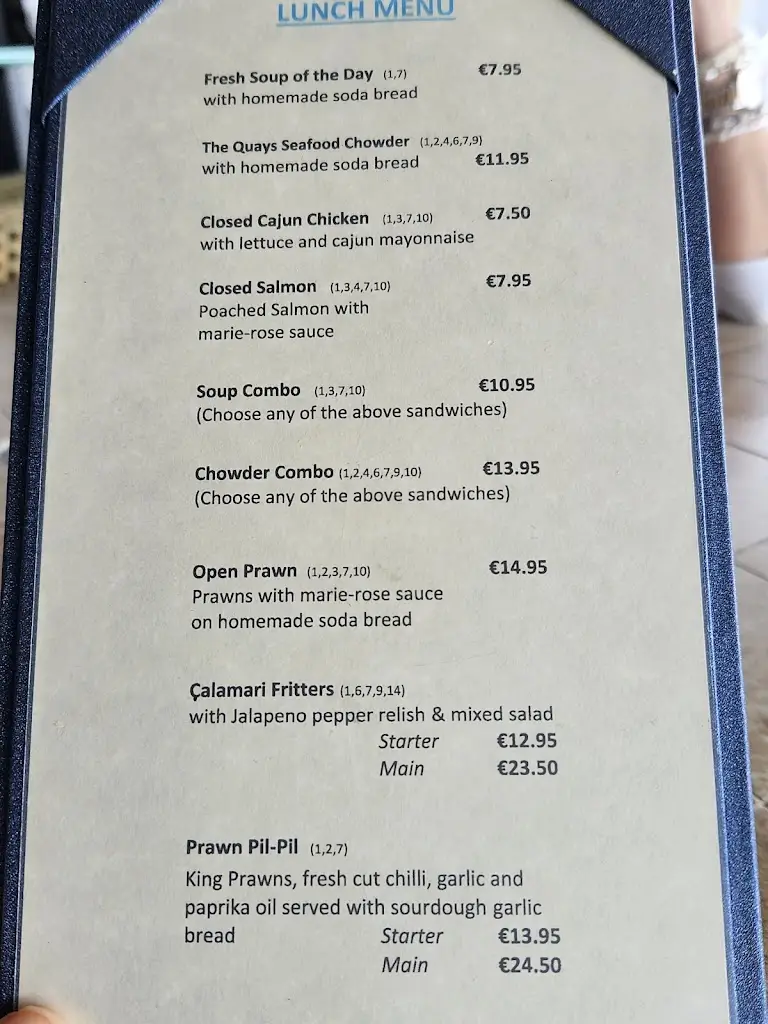 Menu_The Quays Bar & Restaurant_Carrigtwohill_image_1