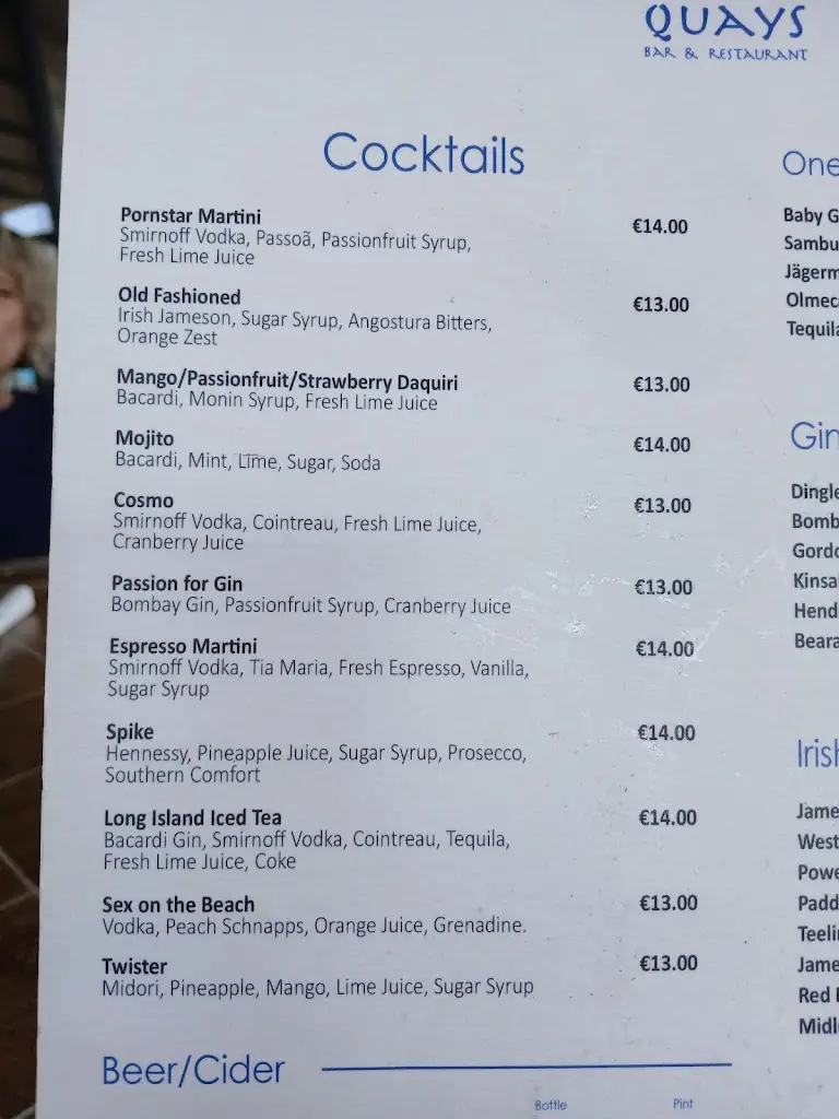 Menu_The Quays Bar & Restaurant_Carrigtwohill_image_3