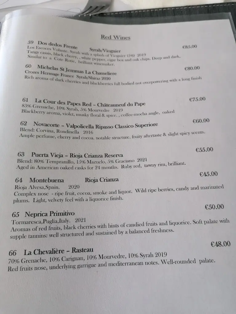 Menu_Jacks' Coastguard Restaurant_Ciarraí_image_3