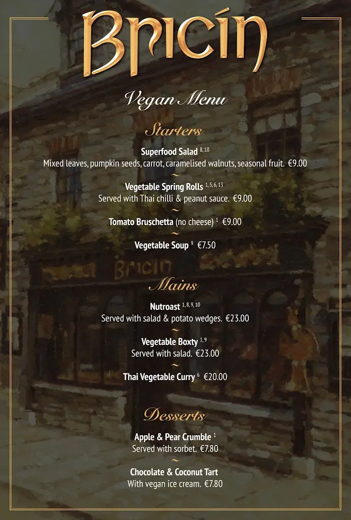 Menu_Bricín Restaurant and Boxty House_Ciarraí_image_2