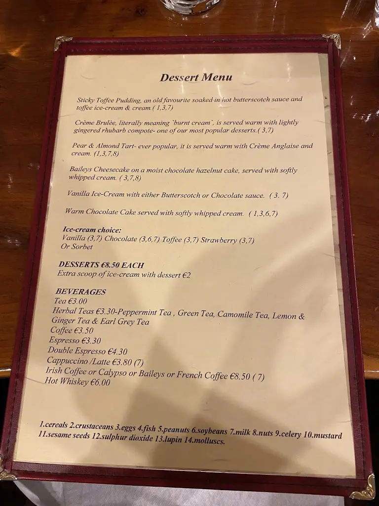 Menu_Bricín Restaurant and Boxty House_Ciarraí_image_4