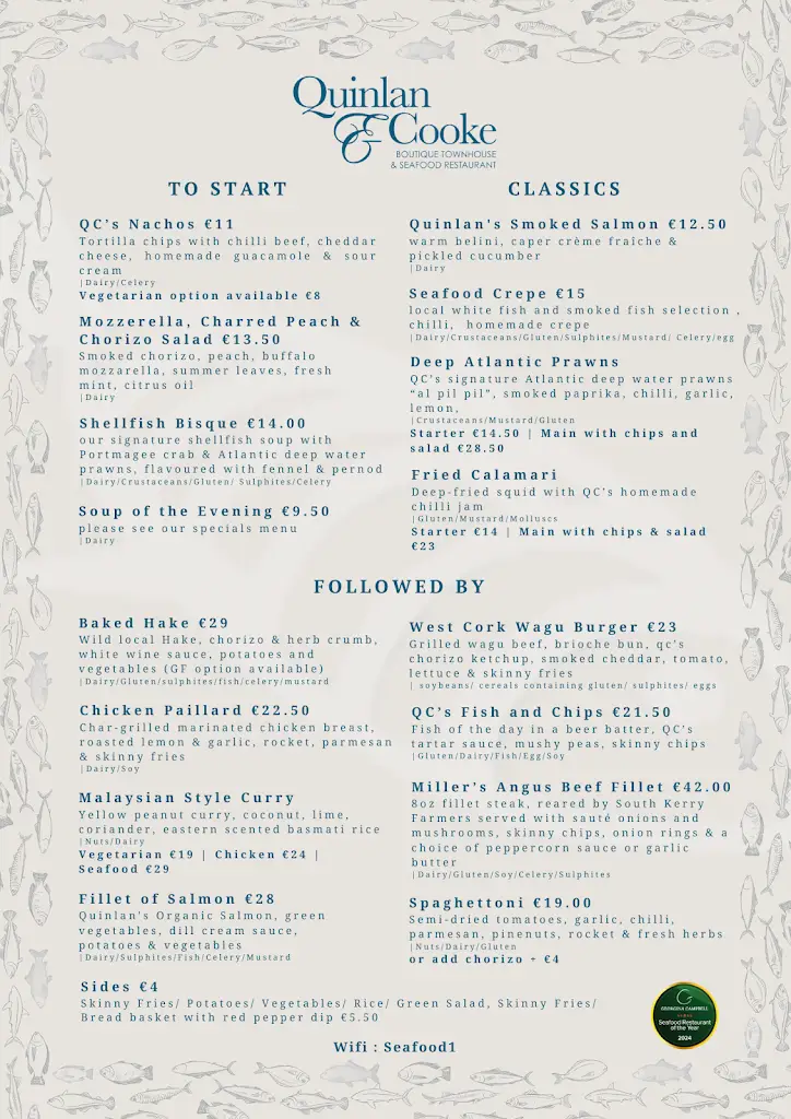 Menu_Quinlan & Cooke Boutique Hotel & QC’s Seafood Restaurant_Cahersiveen_image_1