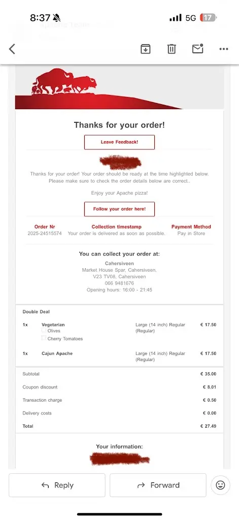 Rahul Arya_Apache Pizza Cahersiveen_Cahersiveen_reseña