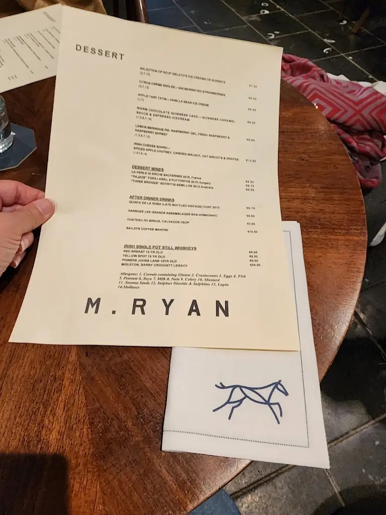 Menu_Mikey Ryan's Bar & Kitchen_Cashel_image_1