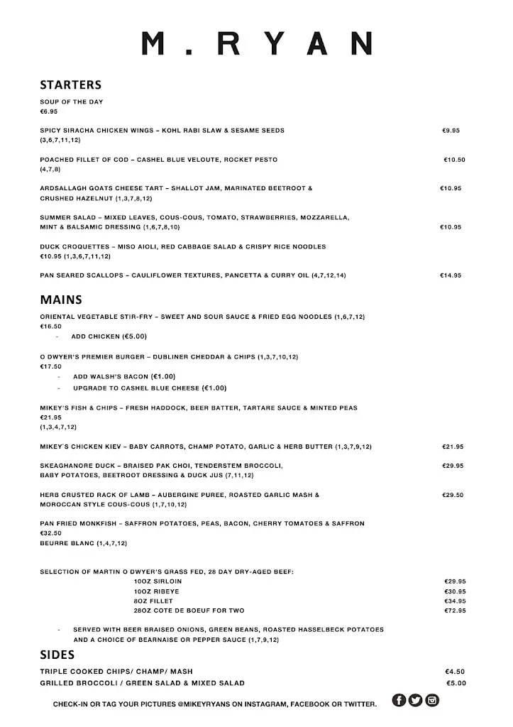 Menu_Mikey Ryan's Bar & Kitchen_Cashel_image_3