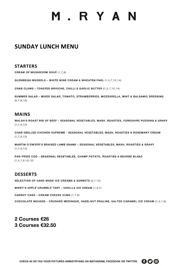 Menu_Mikey Ryan's Bar & Kitchen_Cashel_image_4