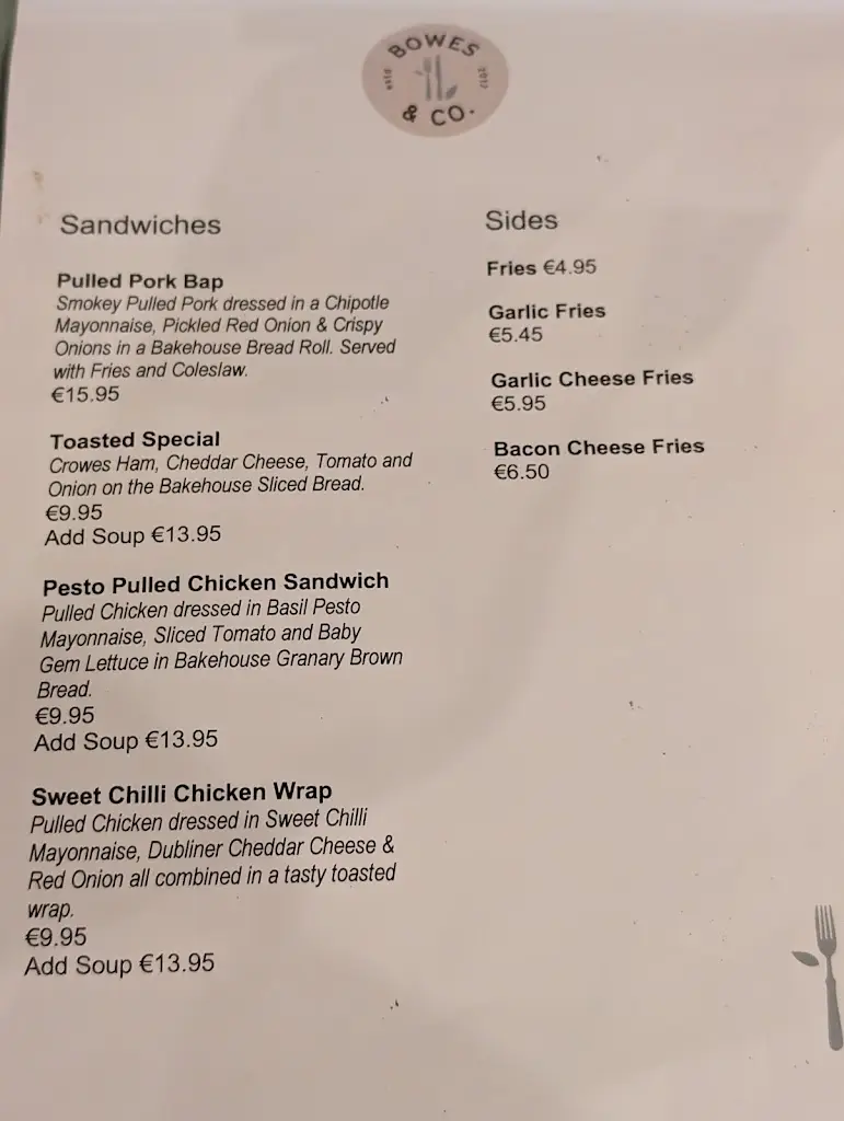 Menu_Bowes & Co._Cashel_image_1